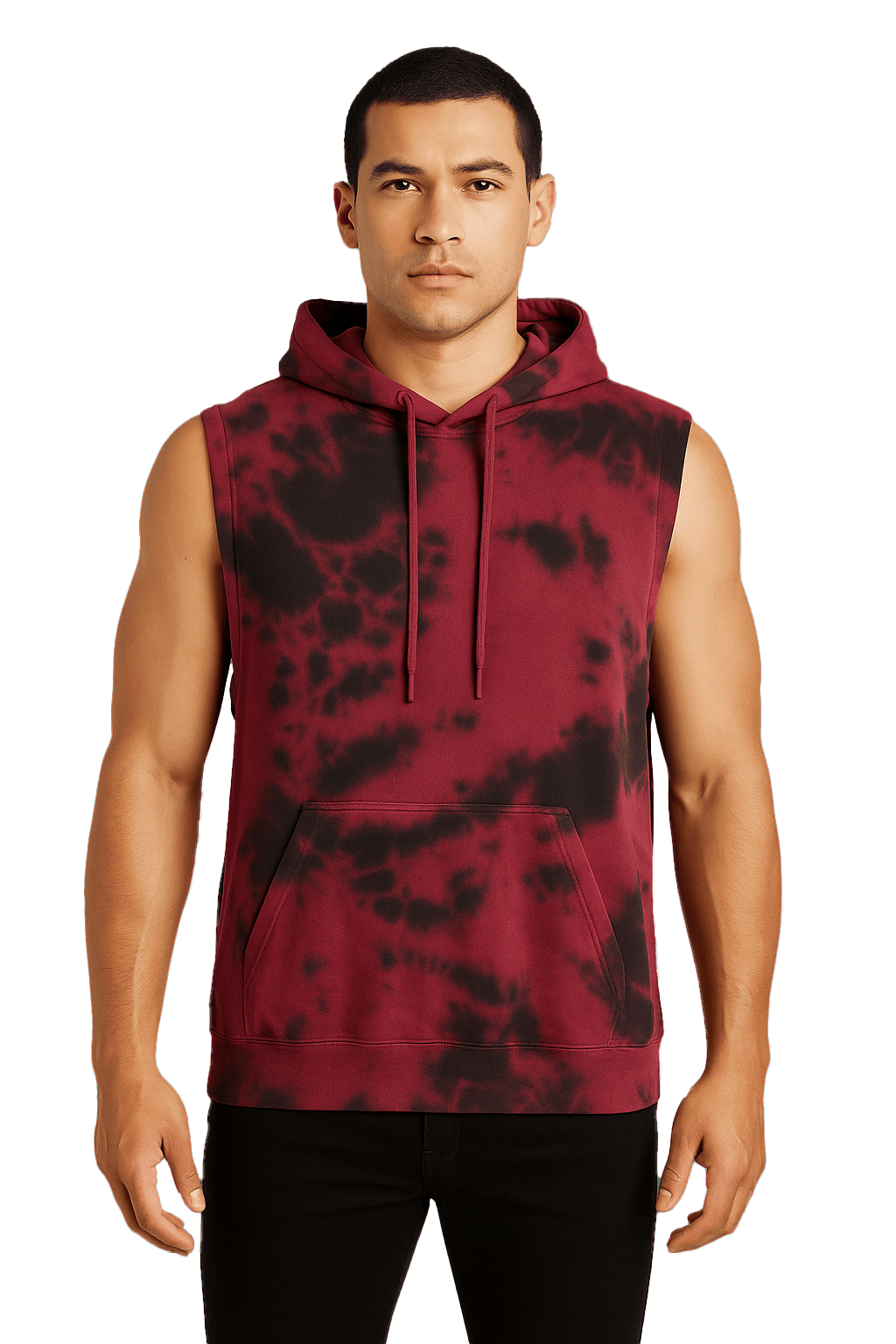 Heavy Jersey Sleeveless Muscle Hoodie w/ Pocket – MH13106